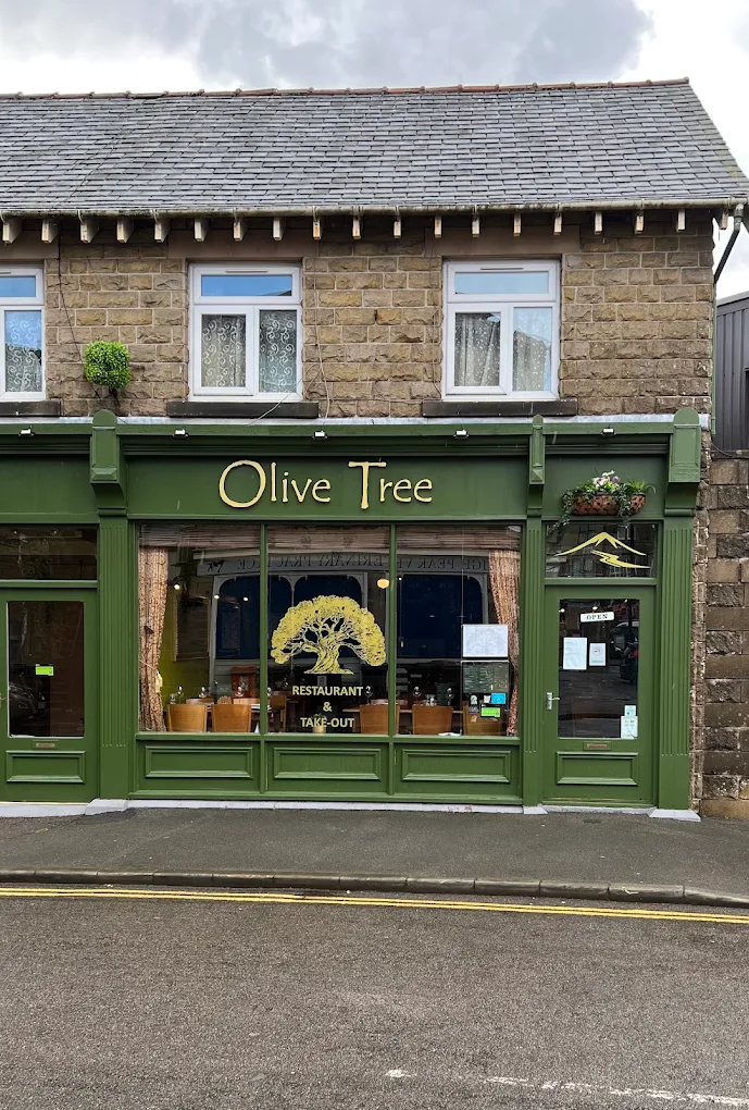Olive Tree Restaurant exterior on a bright day in Buxton
